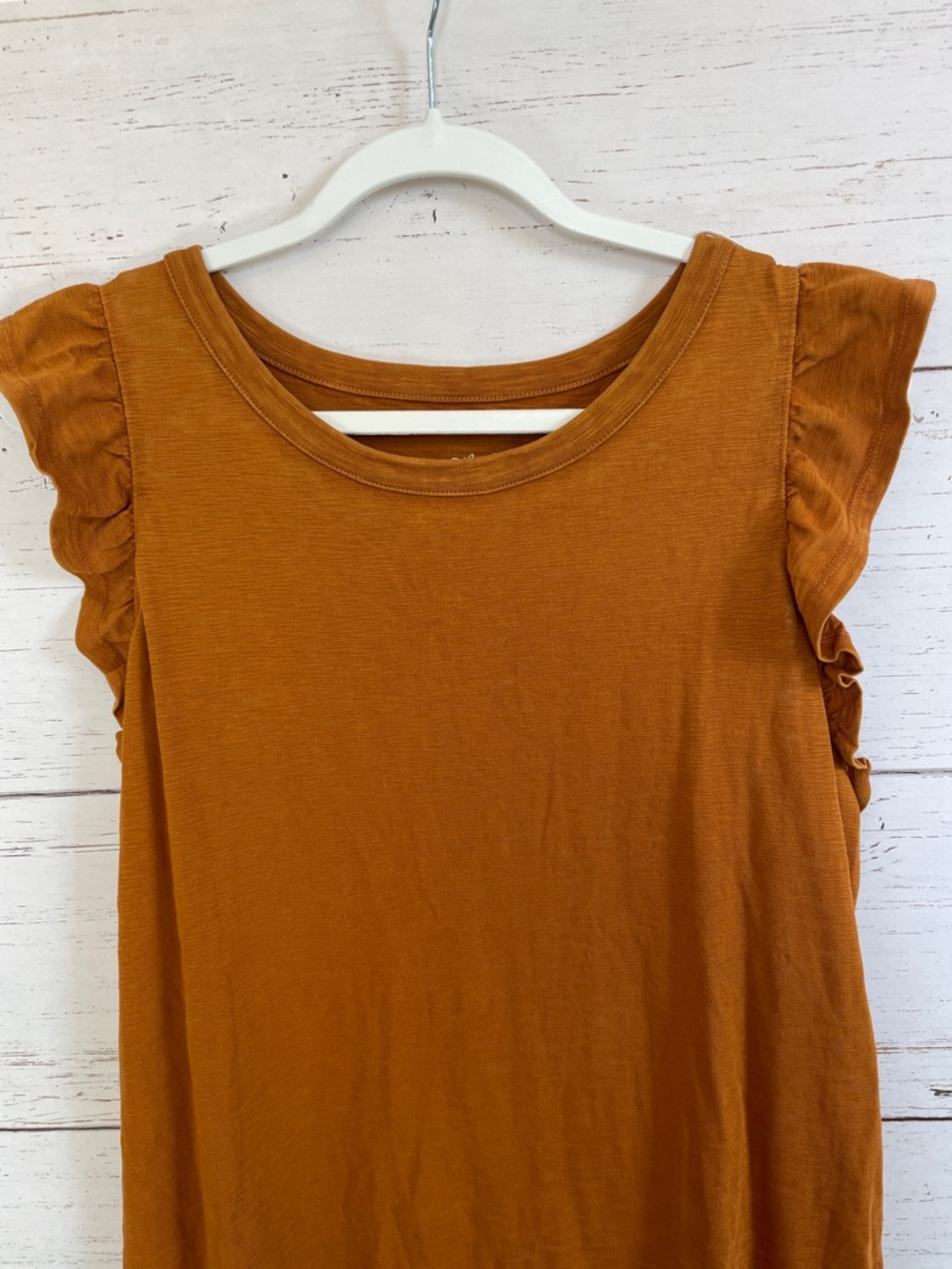 Universal Thread Cotton Rust Ruffle Tank Dress, size XL, NWT - Picture 6 of 12